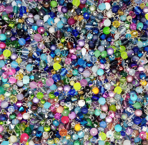 Tiny Bead Dangles, Bulk Pack of 50 Small Assorted Charms