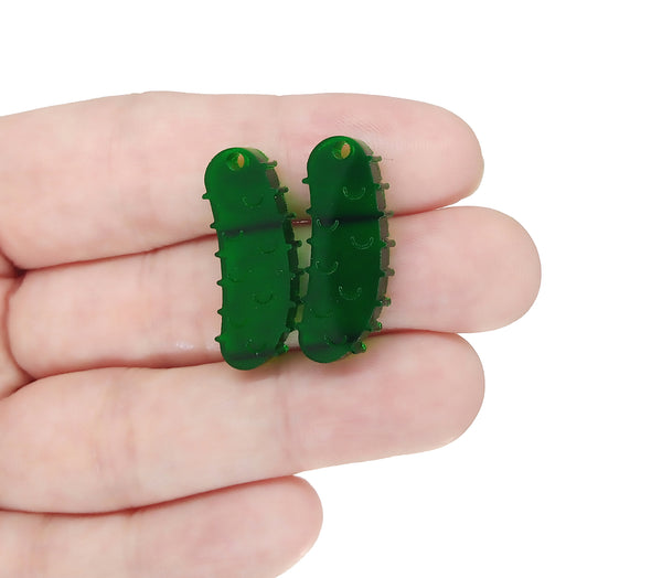 Tiny Pickles Charms - Cute Laser-Cut Acrylic Pickle Pendants - Adorabilities Charms & Trinkets