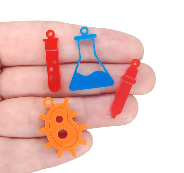 Tiny Science Cell Charms, set of 4 - Adorabilities Charms & Trinkets