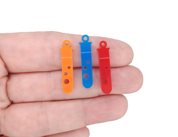 Tiny Test Tube Charms, set of 4 - Adorabilities Charms & Trinkets