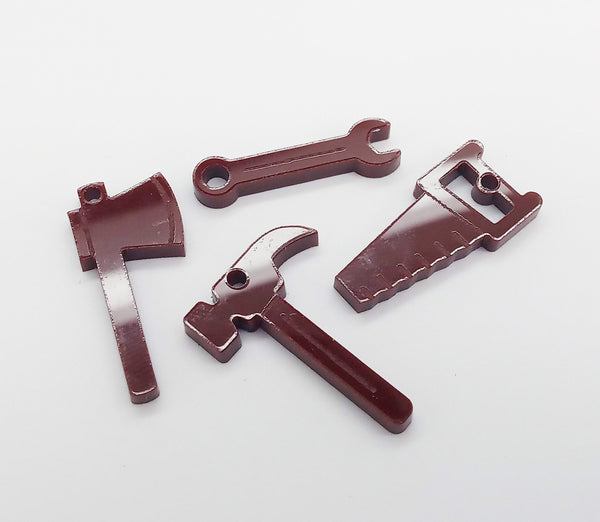 Tiny Tools Charms - Wrench Axe Hammer Saw Acrylic Pendants - Adorabilities Charms & Trinkets