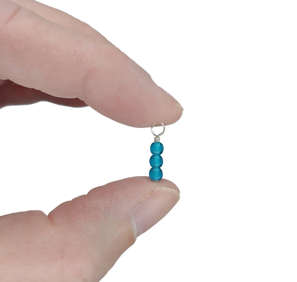 Tiny Rainbow Glass Bead Dangles, Set of 12 Charms - Adorabilities Charms & Trinkets